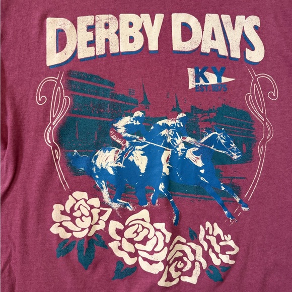 Anthropologie GIRLDANGEROUS Derby Days Boyfriend tee size small - Picture 6 of 8